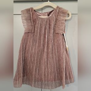 Toddler Girl, Rode Gold shimmer dress, NWT Size 12M